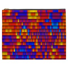 Geometric Pattern Colorful Fluorescent Background Cosmetic Bag (xxxl) by Jancukart