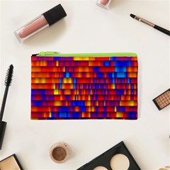 Geometric Pattern Colorful Fluorescent Background Cosmetic Bag (xs) by Jancukart