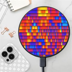 Geometric Pattern Colorful Fluorescent Background Wireless Fast Charger(black)