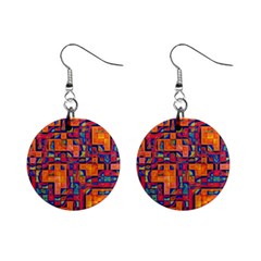 Background Graphic Beautiful Wallpaper Art Abstract Mini Button Earrings