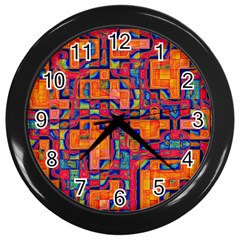 Background Graphic Beautiful Wallpaper Art Abstract Wall Clock (black)