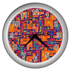 Background Graphic Beautiful Wallpaper Art Abstract Wall Clock (silver)