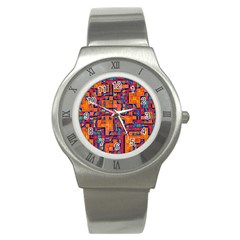 Background Graphic Beautiful Wallpaper Art Abstract Stainless Steel Watch