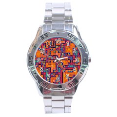 Background Graphic Beautiful Wallpaper Art Abstract Stainless Steel Analogue Watch