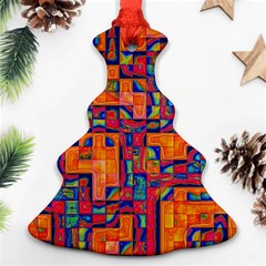 Background Graphic Beautiful Wallpaper Art Abstract Christmas Tree Ornament (two Sides)