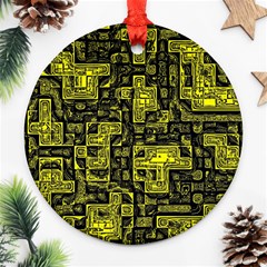 Background Graphic Beautiful Wallpaper Yellow Ornament (round)