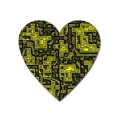 Background Graphic Beautiful Wallpaper Yellow Heart Magnet