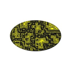 Background Graphic Beautiful Wallpaper Yellow Sticker Oval (100 Pack) by Jancukart