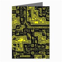 Background Graphic Beautiful Wallpaper Yellow Greeting Cards (pkg Of 8)