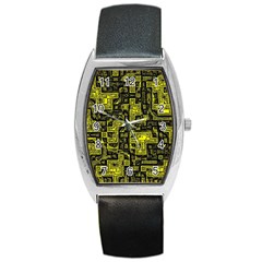 Background Graphic Beautiful Wallpaper Yellow Barrel Style Metal Watch by Jancukart