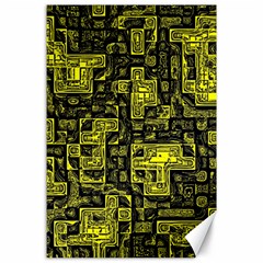 Background Graphic Beautiful Wallpaper Yellow Canvas 24  X 36 