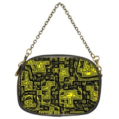 Background Graphic Beautiful Wallpaper Yellow Chain Purse (two Sides)