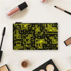 Background Graphic Beautiful Wallpaper Yellow Cosmetic Bag (small)