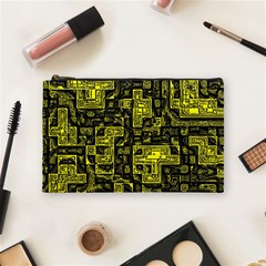 Background Graphic Beautiful Wallpaper Yellow Cosmetic Bag (medium)