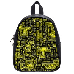 Background Graphic Beautiful Wallpaper Yellow School Bag (small)