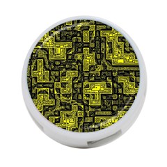 Background Graphic Beautiful Wallpaper Yellow 4-port Usb Hub (one Side)