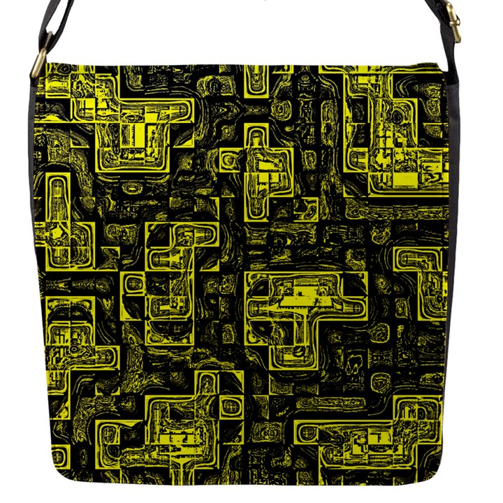 Background Graphic Beautiful Wallpaper Yellow Flap Closure Messenger Bag (S)