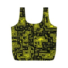 Background Graphic Beautiful Wallpaper Yellow Full Print Recycle Bag (m) by Jancukart