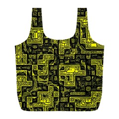 Background Graphic Beautiful Wallpaper Yellow Full Print Recycle Bag (l)