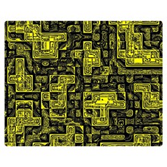 Background Graphic Beautiful Wallpaper Yellow Two Sides Premium Plush Fleece Blanket (medium)