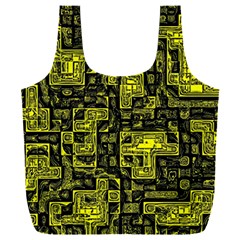 Background Graphic Beautiful Wallpaper Yellow Full Print Recycle Bag (xxxl)