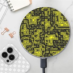 Background Graphic Beautiful Wallpaper Yellow Wireless Fast Charger(white) by Jancukart