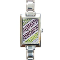 Field Agriculture Farm Stripes Diagonal Pattern Rectangle Italian Charm Watch