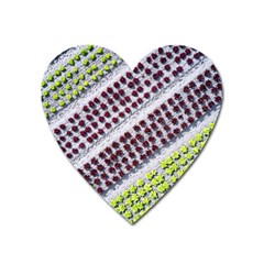 Field Agriculture Farm Stripes Diagonal Pattern Heart Magnet by Jancukart