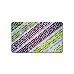 Field Agriculture Farm Stripes Diagonal Pattern Magnet (name Card) by Jancukart