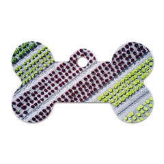 Field Agriculture Farm Stripes Diagonal Pattern Dog Tag Bone (two Sides)