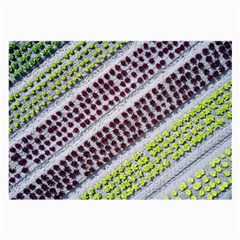 Field Agriculture Farm Stripes Diagonal Pattern Large Glasses Cloth