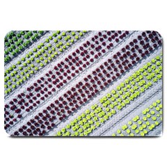 Field Agriculture Farm Stripes Diagonal Pattern Large Doormat