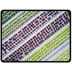 Field Agriculture Farm Stripes Diagonal Pattern Fleece Blanket (large) by Jancukart