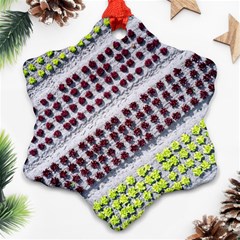 Field Agriculture Farm Stripes Diagonal Pattern Ornament (snowflake)