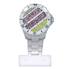 Field Agriculture Farm Stripes Diagonal Pattern Plastic Nurses Watch