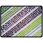 Field Agriculture Farm Stripes Diagonal Pattern Two Sides Fleece Blanket (Large) 80 x60  Blanket Back