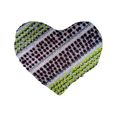 Field Agriculture Farm Stripes Diagonal Pattern Standard 16  Premium Flano Heart Shape Cushions