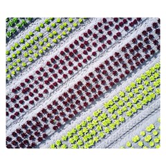 Field Agriculture Farm Stripes Diagonal Pattern Two Sides Premium Plush Fleece Blanket (small)