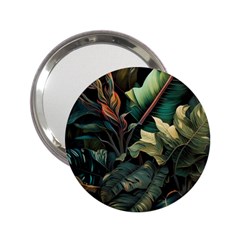 Tropical Leaf Leaves Foliage Monstera Nature 2 25  Handbag Mirrors