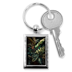 Tropical Leaf Leaves Foliage Monstera Nature Key Chain (rectangle)