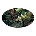 Tropical Leaf Leaves Foliage Monstera Nature Oval Magnet Front