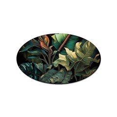 Tropical Leaf Leaves Foliage Monstera Nature Sticker Oval (100 Pack)