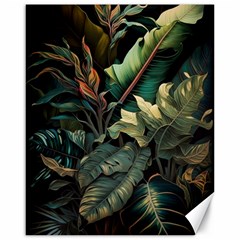 Tropical Leaf Leaves Foliage Monstera Nature Canvas 16  X 20 