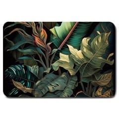 Tropical Leaf Leaves Foliage Monstera Nature Large Doormat by Jancukart