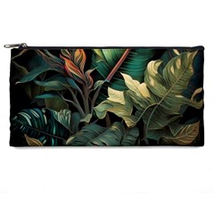 Tropical Leaf Leaves Foliage Monstera Nature Pencil Case