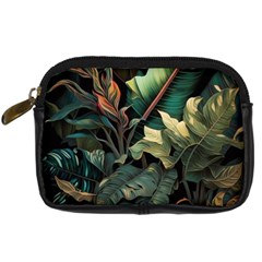 Tropical Leaf Leaves Foliage Monstera Nature Digital Camera Leather Case