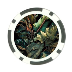 Tropical Leaf Leaves Foliage Monstera Nature Poker Chip Card Guard (10 Pack)