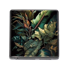 Tropical Leaf Leaves Foliage Monstera Nature Memory Card Reader (square 5 Slot)