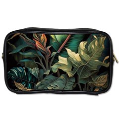 Tropical Leaf Leaves Foliage Monstera Nature Toiletries Bag (one Side)