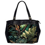 Tropical Leaf Leaves Foliage Monstera Nature Oversize Office Handbag (2 Sides) Front